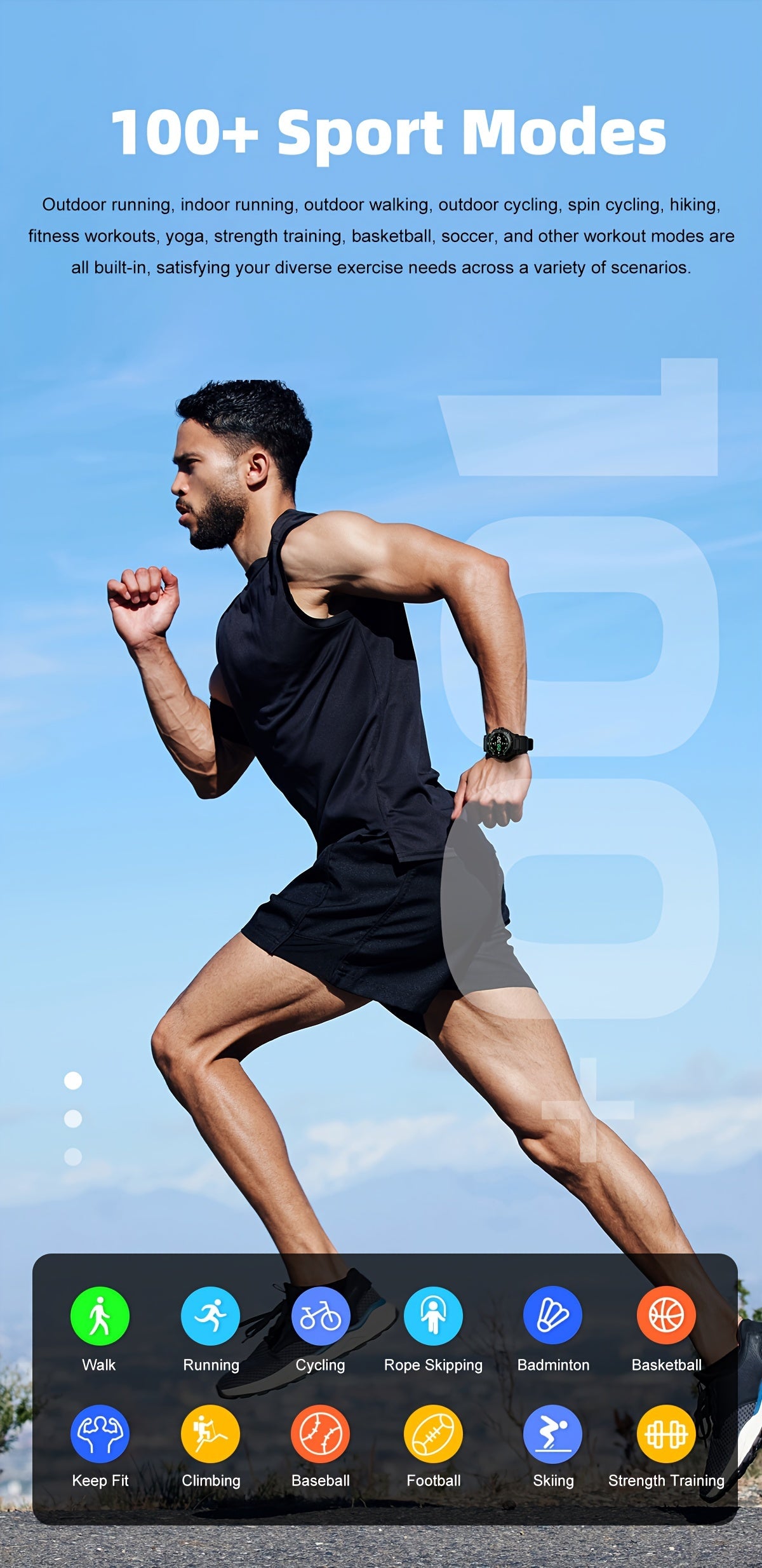 2025 New 3-In-1 Smartwatch with Wireless Earbuds for Men, Music And Fitness Features, 1.46-Inch HD Display, Call Functionality, Speaker, Recording, Sports Tracker, Compatible with Ios And Android, Long Battery Life