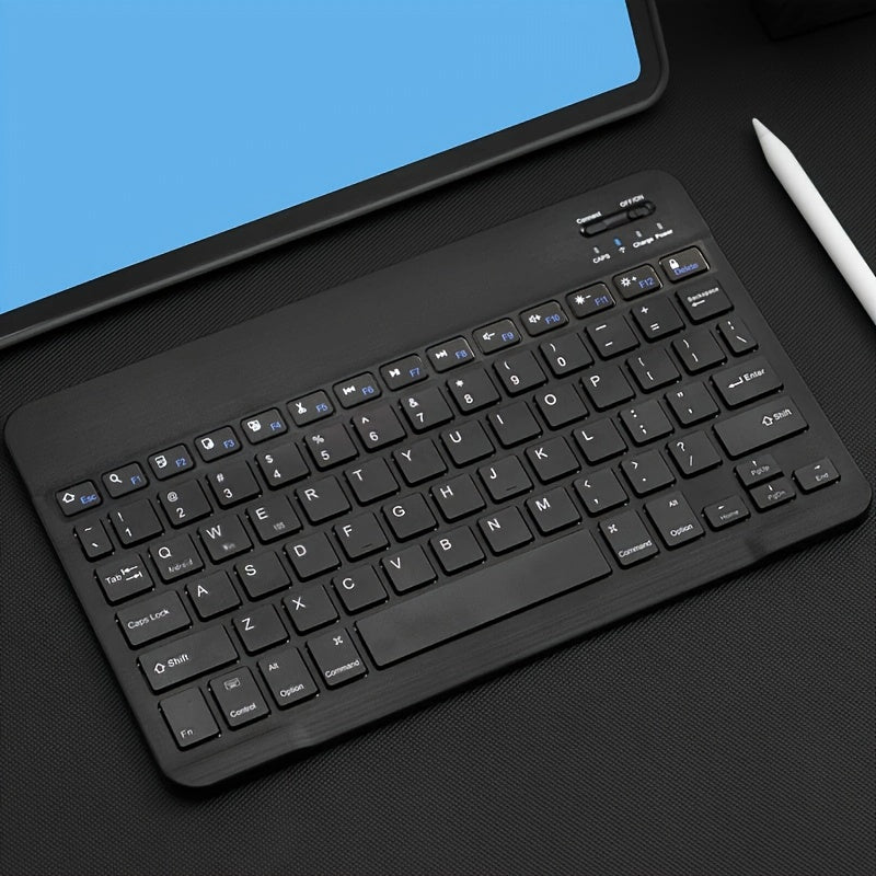 Suitable For Ipad, Ipad Pro, Ipad Mini, Ipad Air, Rechargeable Ultra-Thin Wireless Keyboard For Apple, Iphone, Samsung Tablet Smartphone IOS Android Windows, Portable Mini Wireless 10 Inch Keyboard