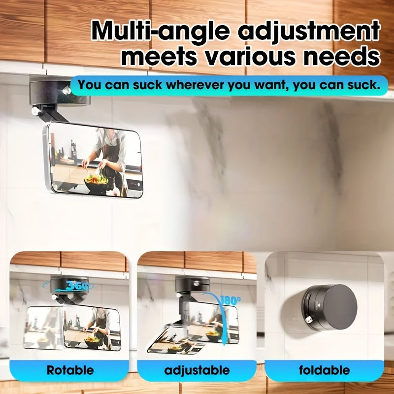 Upgraded Vacuum Magnetic Car Phone Holder, 360° Rotating Bracket Reinforced 96LBS Ultra Suction Cup, Foldable Design Telescopic Arm Adjustable Holder, for iPhone & Android Cell Phone Holders, for Your Car/Gym/Mirror Mount, G