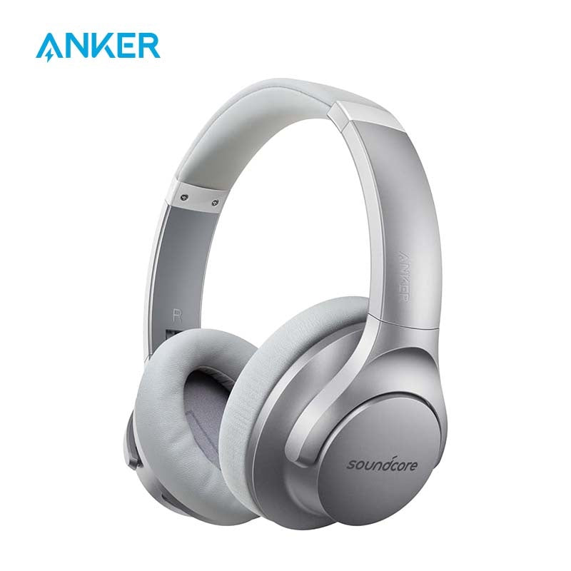 Soundcore Anker Life Q20 Hybrid Active Noise Cancelling Headphones, Wireless Over Ear Bluetooth Headphones, 60H Playtime, Hi-Res Audio, Deep Bass, Memory Foam Ear Cups, for Travel, Home Office
