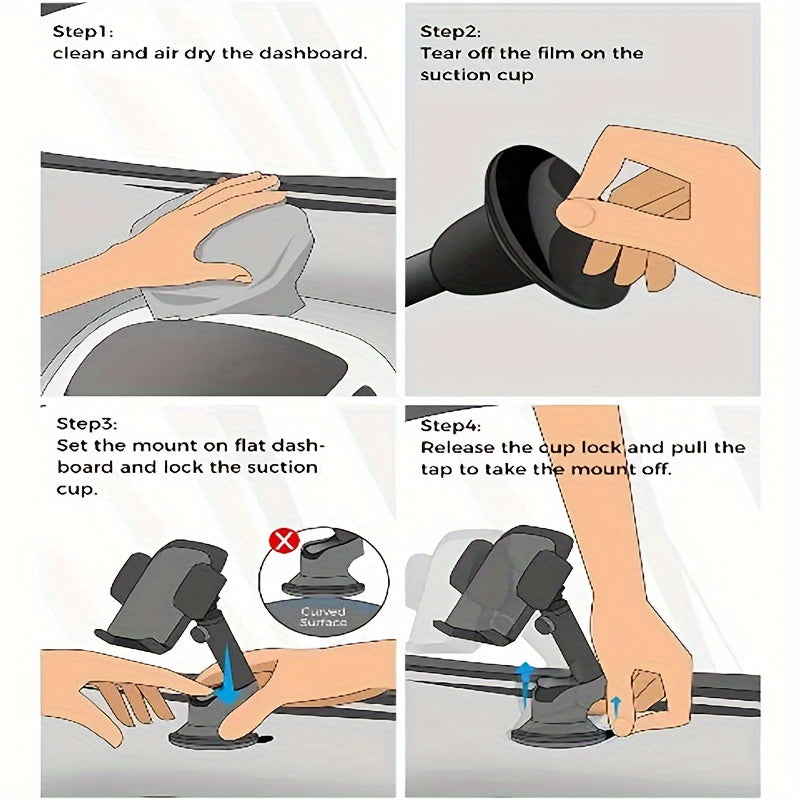 King Kong 2nd Generation Phone Stand Holder For Car, Phone Mount For Car Dashboard Compatible With All Cellphones