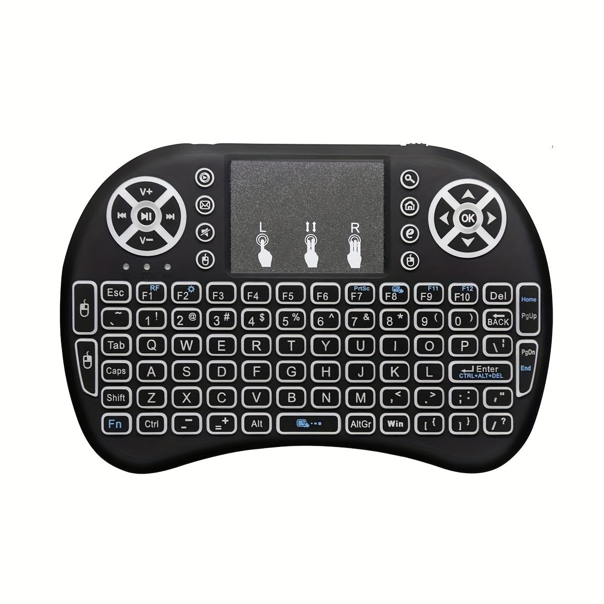 Mini Keyboard Touchpad Mouse, Portable 2.4Ghz Mini Wireless Keyboard With Touchpad Work For IPad, PC, Android TV Box, Smart TV, Tablet And Windows OS