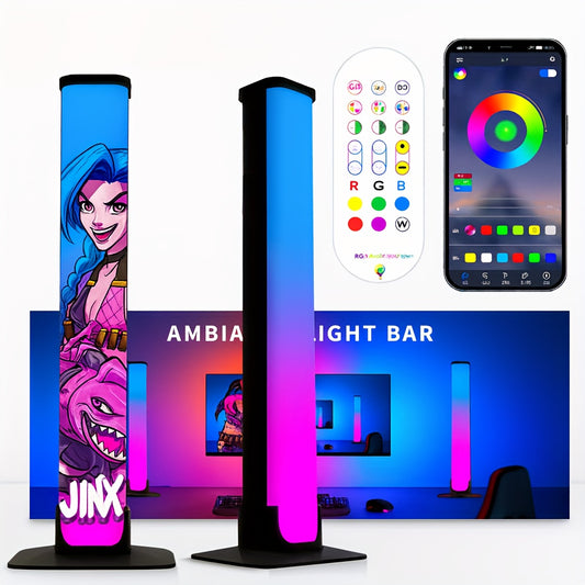 2 Smart LED Light Strips, RGB Night Light with Remote and APP Control, Music Sync Backlight for Gaming TV Bedroom Decoration, Desk Lamp, Gaming Setup, Home Decor Lighting, Modern Lighting, Colorful Lights, Appcontrolled Light