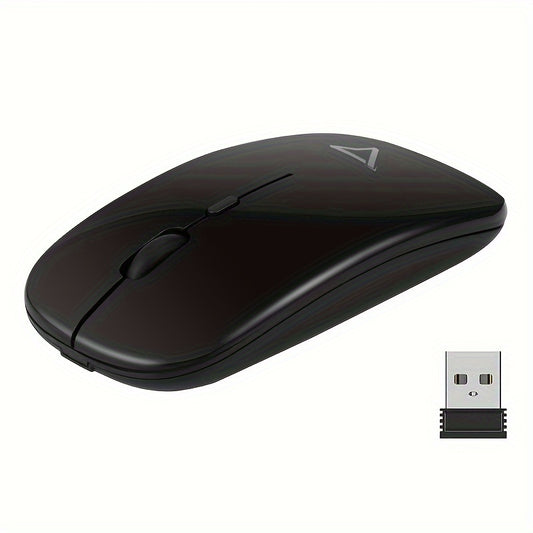 Ergonomic 2.4G Wireless Mouse - Sleek, Portable Design for PC & Laptop Gaming | Optical Technology, No Battery Required