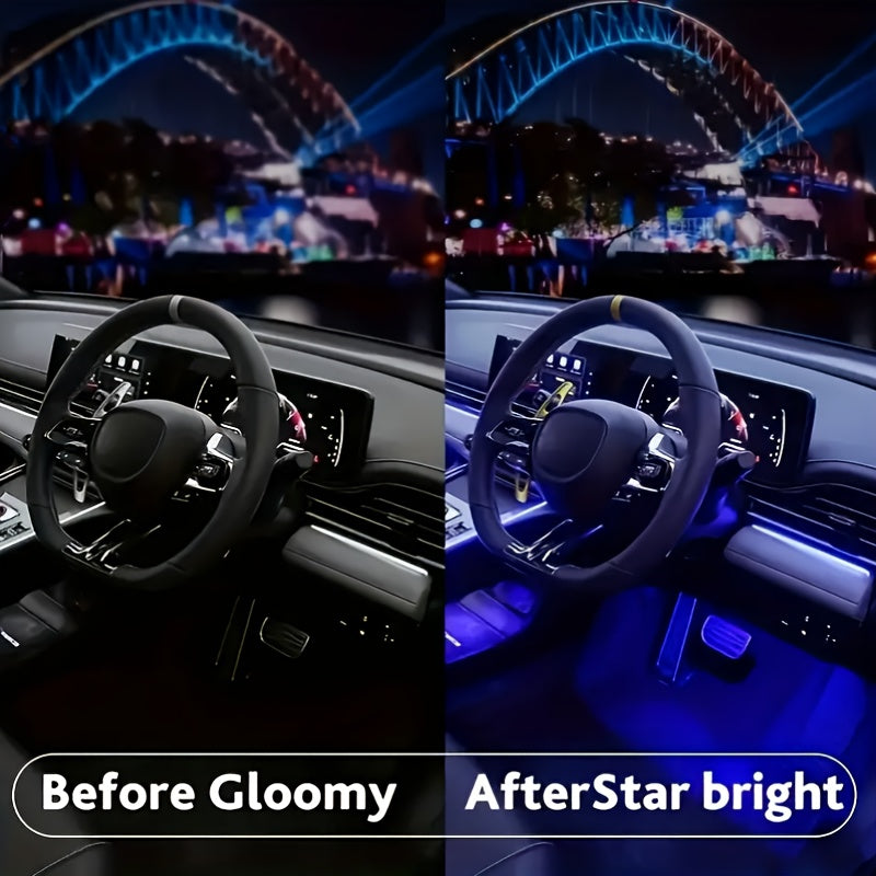 Easy Installation, Automotive High Brightness Neon Kits, Automotive LED Light Strips, Interior Lights, Christmas Decorations, USB Neon Accessories, Ambiance Light Strips, Foot Space Neon Kits, Without Battery