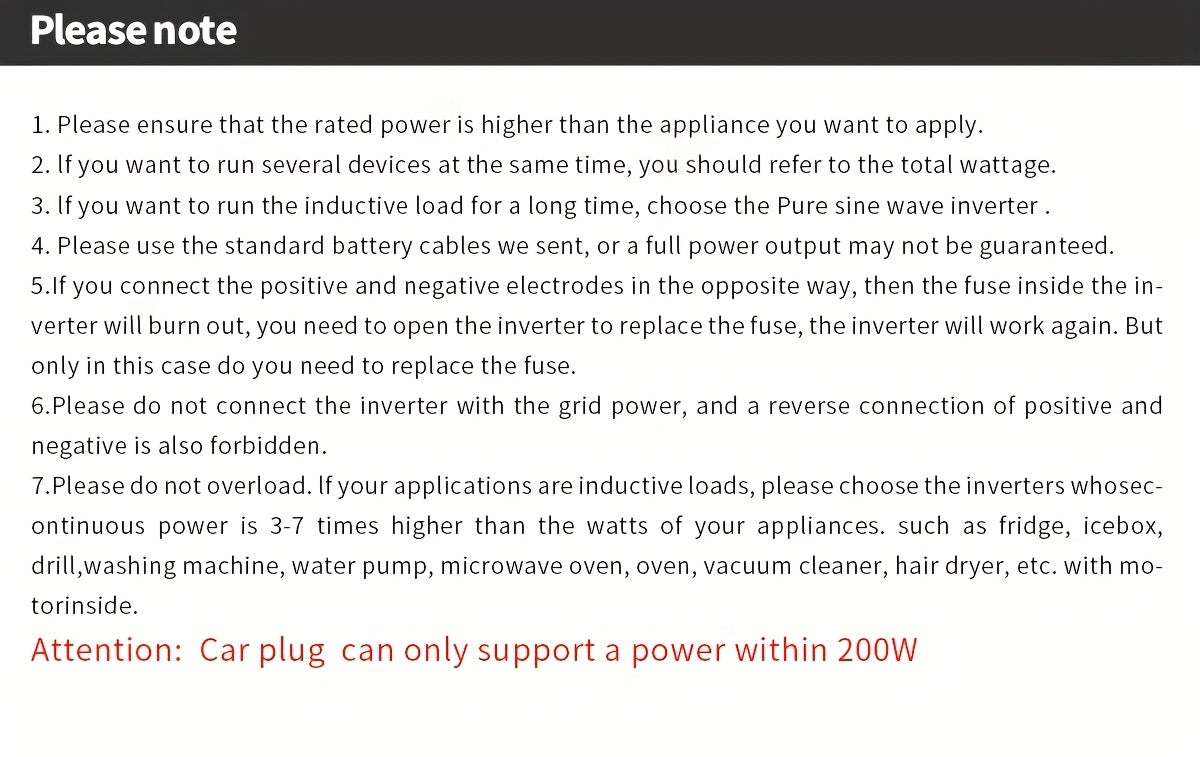 [500W Peak Power] 500W Car Power Inverter Converter - DC 12V to AC 110V, LCD Display, Dual AC Outlets, 4 USB Car Chargers - For Cars, Homes, Laptops, Trucks