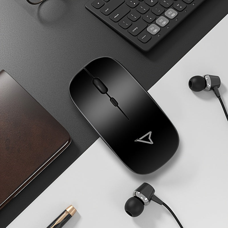 Ergonomic 2.4G Wireless Mouse - Sleek, Portable Design for PC & Laptop Gaming | Optical Technology, No Battery Required