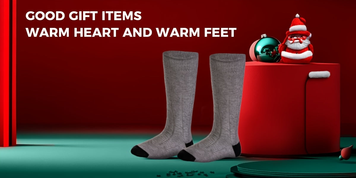 Men'S Women'S Heating Socks, Electric Heating Socks with Two 5000 Mah Power Banks, Winter Ski Heating Socks, Suitable for Winter Outdoor, Skiing, Hiking, Hand Washable, Valentine'S Day Gifts, Christmas Gifts, New Year'S Gifts