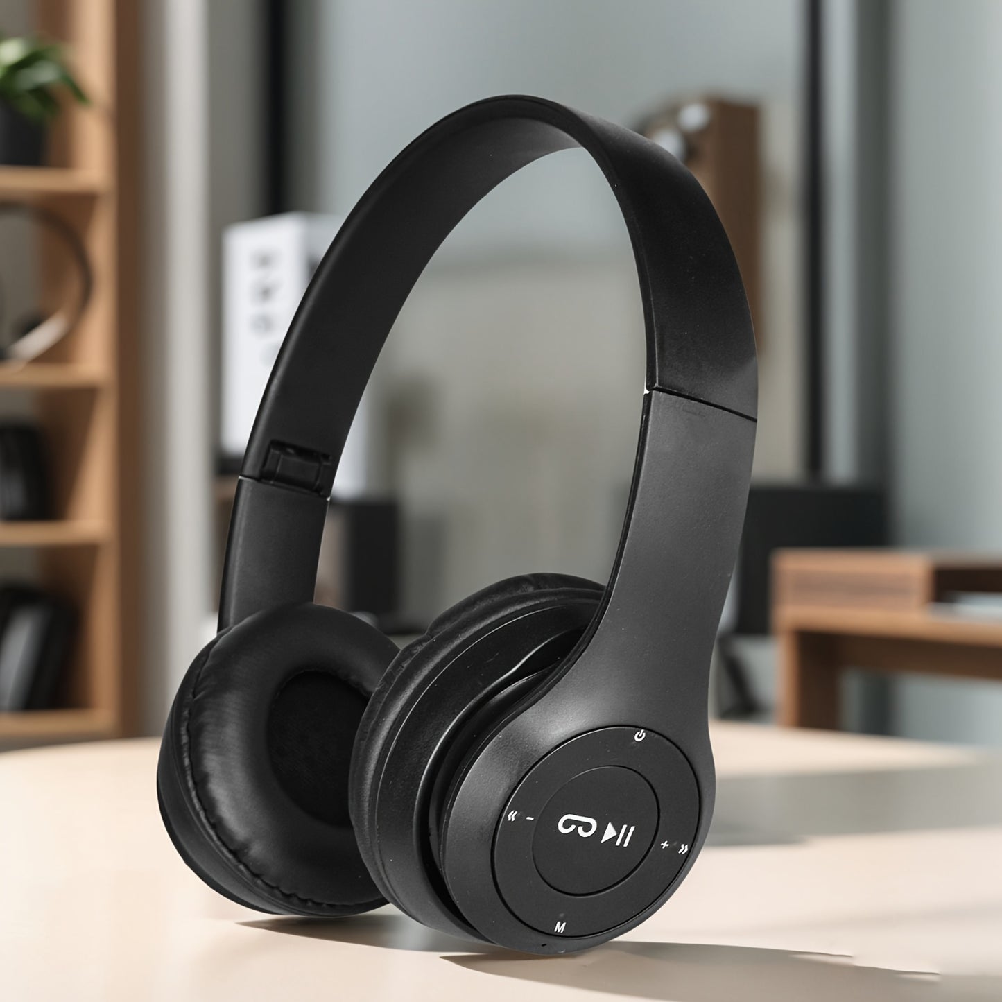 Wireless Bluetooth Headphones, Over-Ear Wireless Headphones, Over-Ear Comfortable Wearing, Bluetooth 5.3 Connection, Noise Cancelling, Built-in Microphone, Volume and Playback Controls, Syncs with Phones, Laptops and Game Con