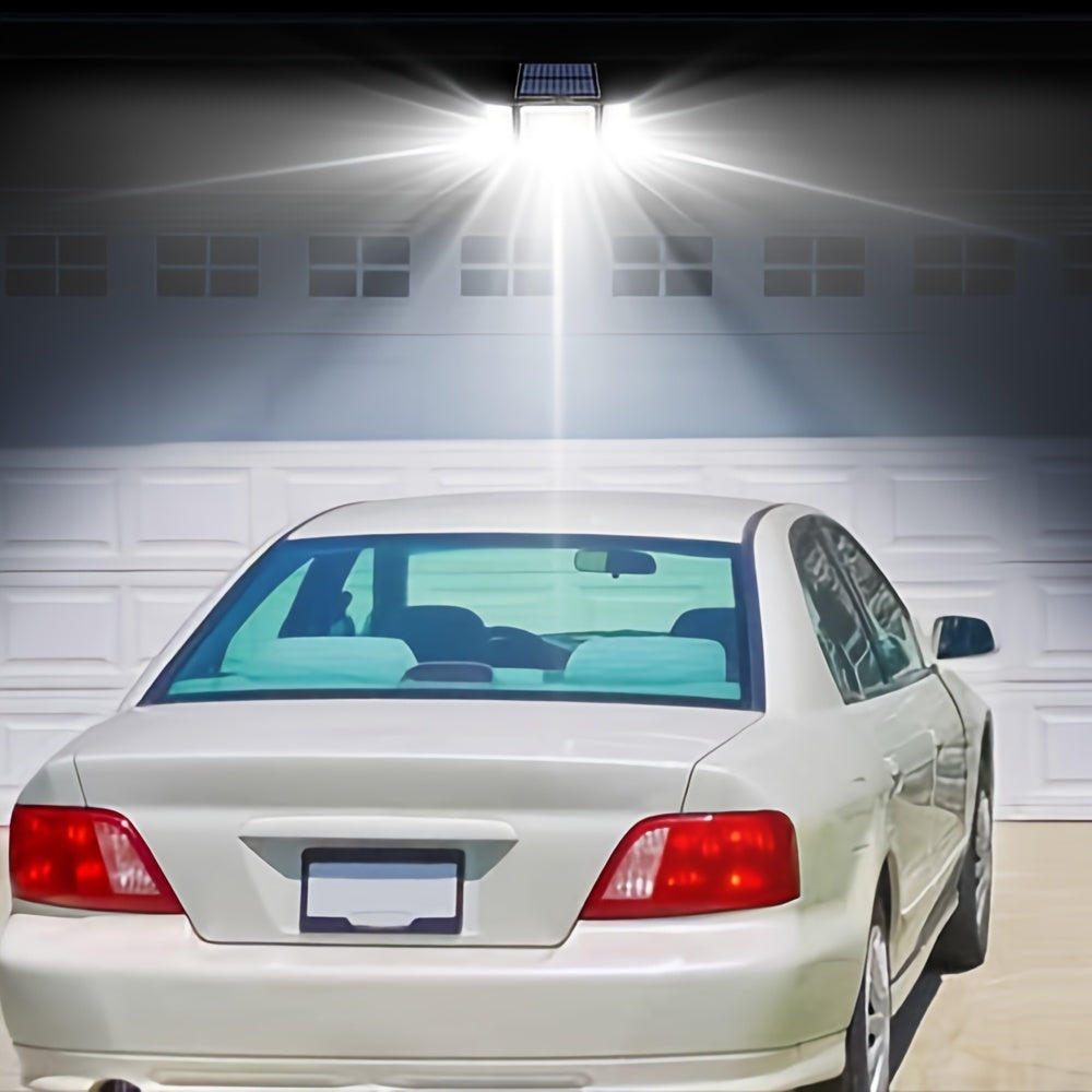 2pcs/4pcs Solar Motion Sensor Lights, 348 LED 2500 Lumens Solar Outdoor Lights with Remote, IP65, 3 Head, 270 ° Wide-angle Motion Sensor Lights Outdoor, 3 Patterns Of Wall Lights Solar Security Flood Lights for Patio, Garden