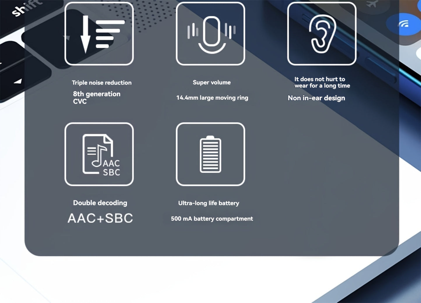 Wireless Earbuds - Two Charging Options, LED Digital Battery Display, Button Answer/End, Sweatproof Sports Running Earphones for Work and Music