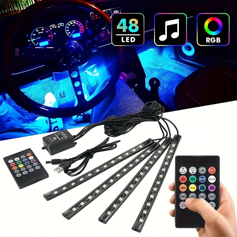 Easy Installation, Automotive High Brightness Neon Kits, Automotive LED Light Strips, Interior Lights, Christmas Decorations, USB Neon Accessories, Ambiance Light Strips, Foot Space Neon Kits, Without Battery