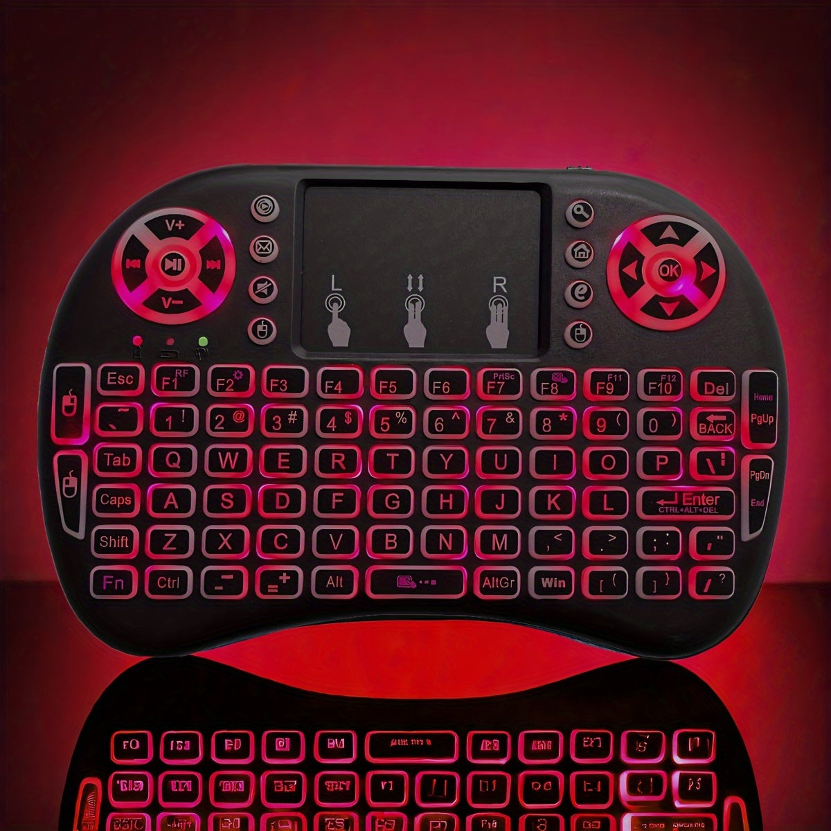 Mini Keyboard Touchpad Mouse, Portable 2.4Ghz Mini Wireless Keyboard With Touchpad Work For IPad, PC, Android TV Box, Smart TV, Tablet And Windows OS