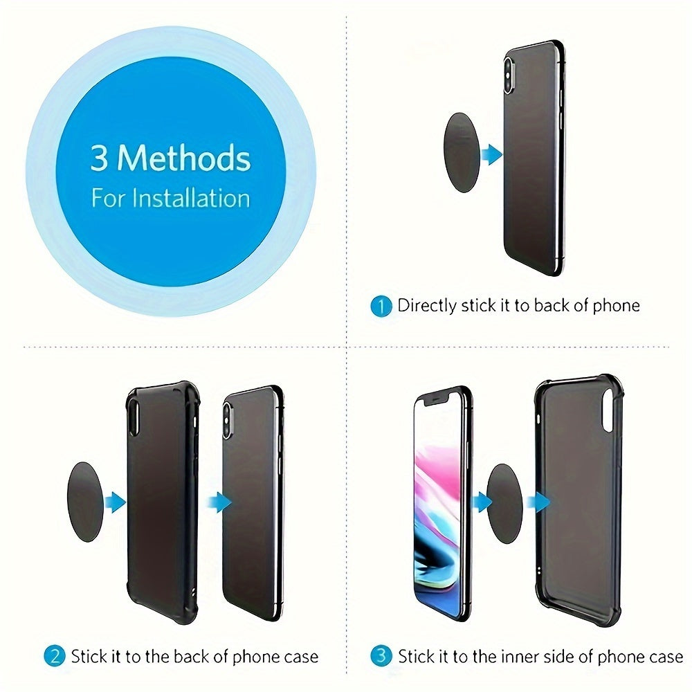 Special accessories for mobile phones - Magnetic sheets for mobile phone holders - Stainless iron circular sheets, magnetic patches - Magnetic sheets with circular ultra-thin metal backing and rectangular iron sheets