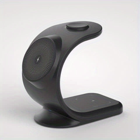 Triple Mode Magnetic Wireless Charger Stand - Wireless Chargers - 3-in-1 Fast Charging Solution for iPhone 16, 15, 14, 13, 12 Pro Max/Pro/Mini/Plus, iWatch SE/8/7/6/5/4/3/2, and AirPods with Compact Design and Safe Charging