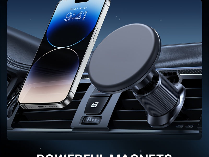 Magnetic Car Mount, Strong Magnetic Phone Holder for Car Vent, 360° Rotation Hands Free Phone Holders for Your Car, Universal Air Vent Car Cell Phone Holder Mount for iPhone & All Phones