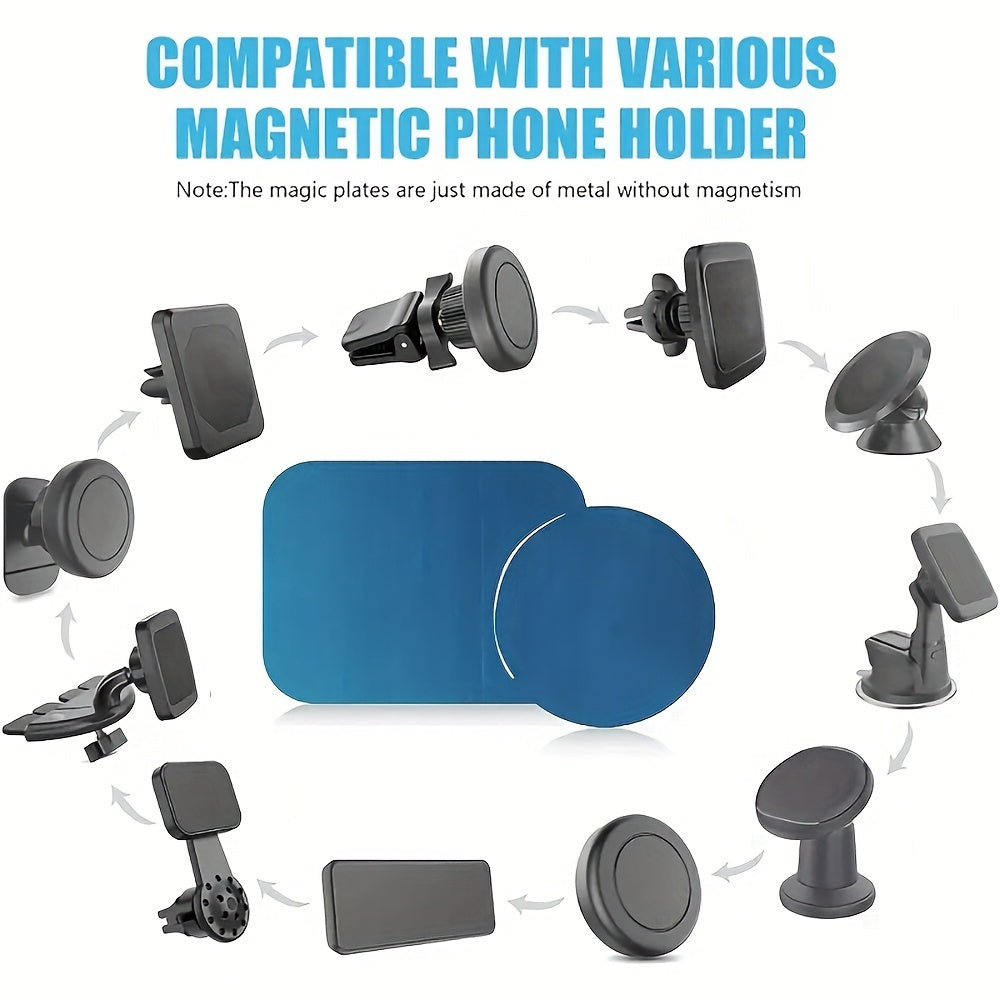 Special accessories for mobile phones - Magnetic sheets for mobile phone holders - Stainless iron circular sheets, magnetic patches - Magnetic sheets with circular ultra-thin metal backing and rectangular iron sheets