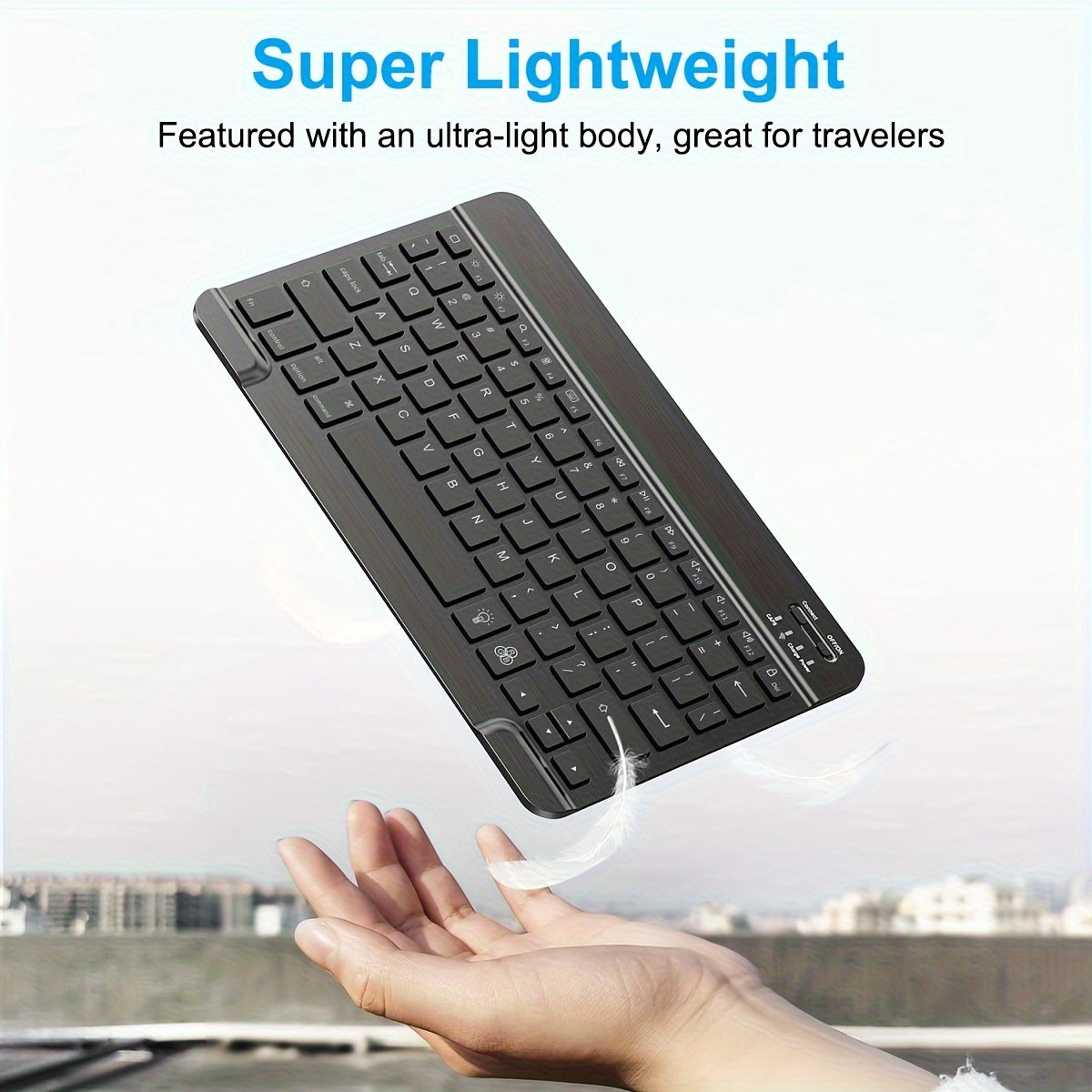 Suitable For Ipad, Ipad Pro, Ipad Mini, Ipad Air, Rechargeable Ultra-Thin Wireless Keyboard For Apple, Iphone, Samsung Tablet Smartphone IOS Android Windows, Portable Mini Wireless 10 Inch Keyboard